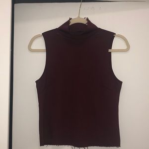 Burgundy crop top
